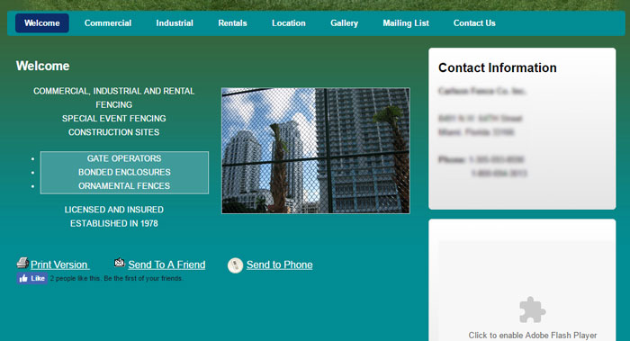 website information